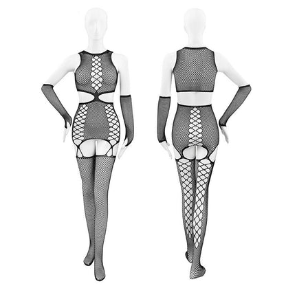 Open Crotch Mesh Body Stocking Underwear