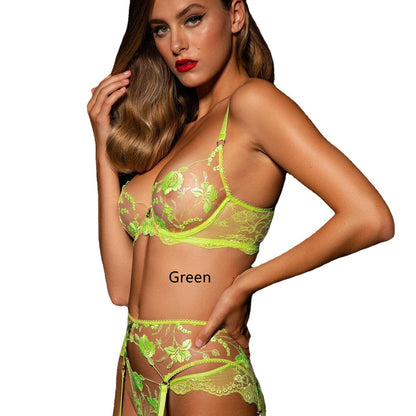 New Hot Sell Underwear Mesh Flower Perspective Suit