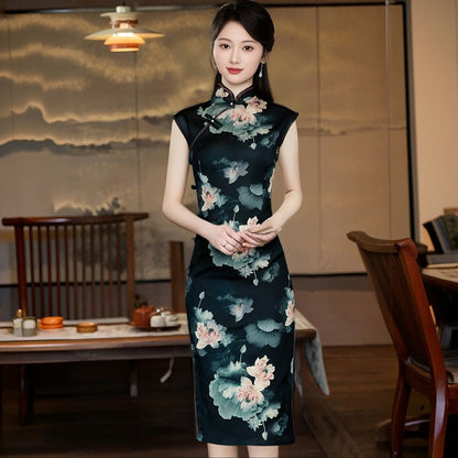 Fashionable Minimalist Chinese Style Design Slim Fit Womens Dress