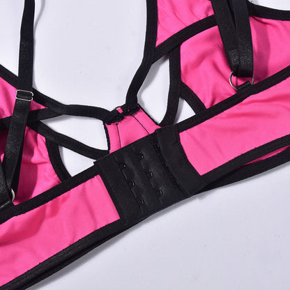Mesh Panel Contrast Fit Underwear Three Piece Set