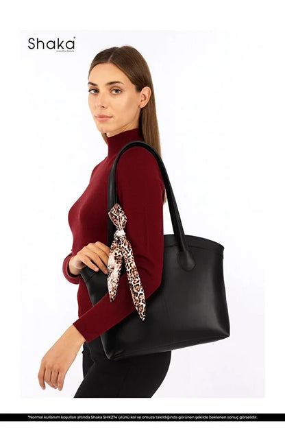 Faux Leather Shoulder Bag