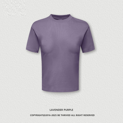 Long-staple Cotton Round Neck Casual Sports Short Sleeve Shoulder