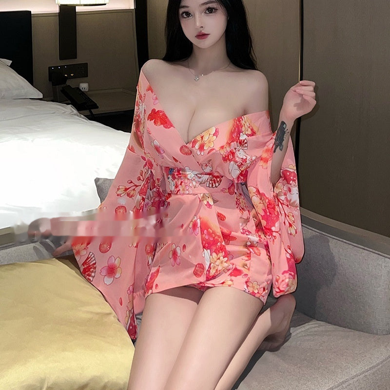 Underwear Japanese Cherry Blossom Kimono Pajamas
