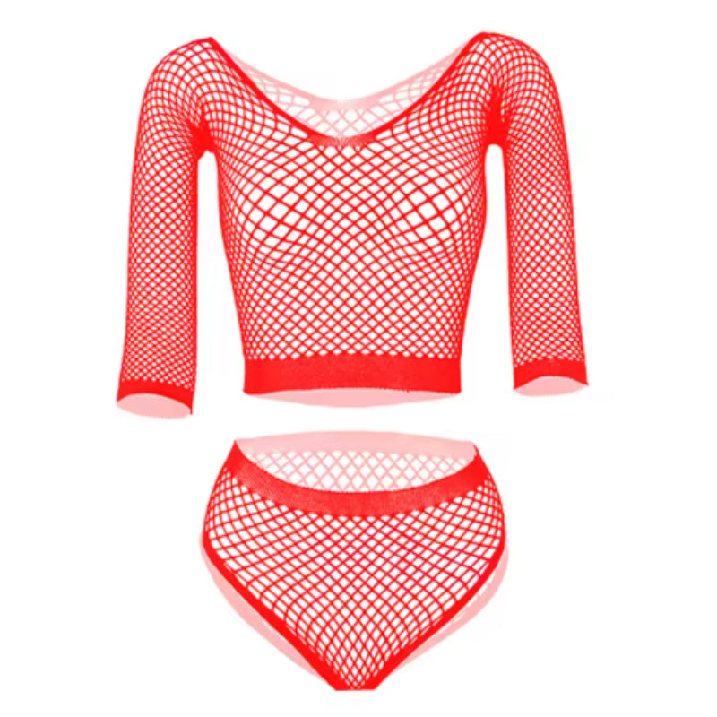 New European And American Style Sexy Underwear Sexy Net Hole Seductive Set