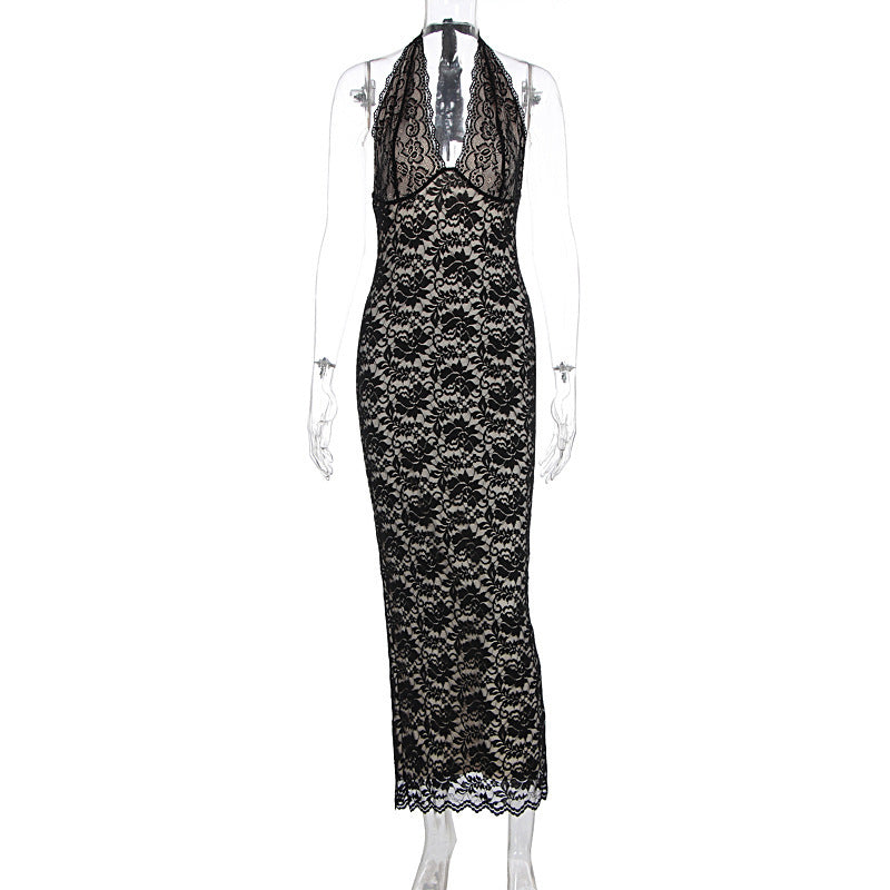 Women's Sleeveless Slit Sexy Sheath Dress